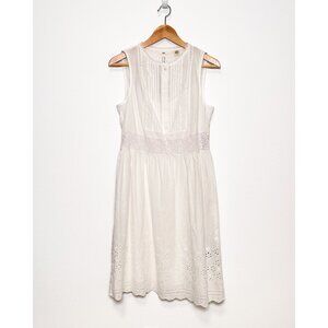 NWT Levis White Eyelet Dress Women's Size Small Sleeveless Cotton